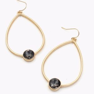 Faceted Grey Crystal Drop Earrings